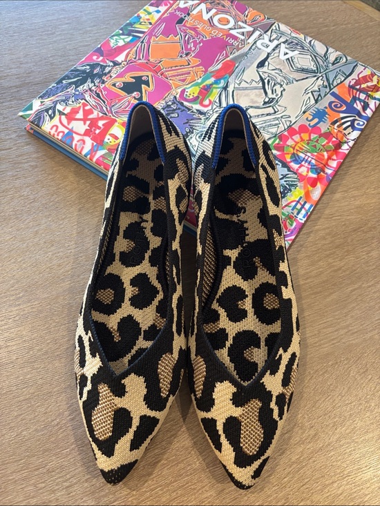 Rothy's Shoes - Rothy's Leopard-Print Pointed Toe Flats, new without box